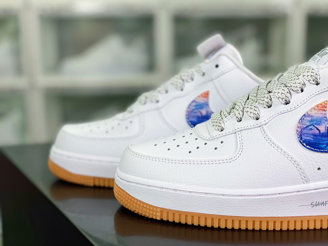Air Force 1’07 LV8” White/Sunrise”空军一号板鞋“皮革白紫朝霞日出”DH4406-201