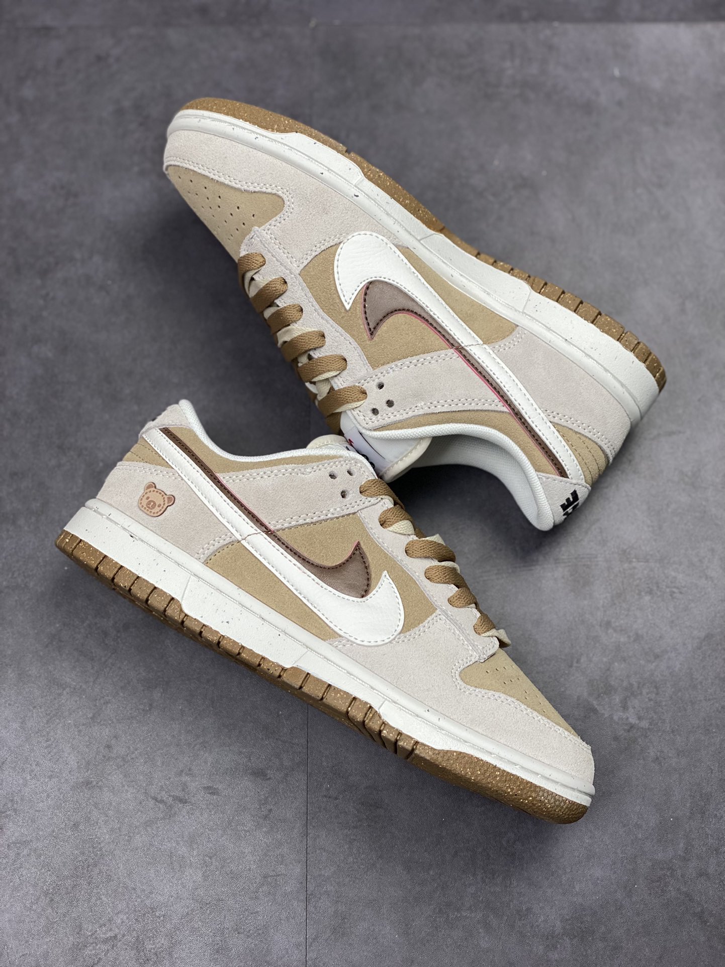 Nike SB Dunk Low SE Bear Biscuit Brown and White Double Swoosh Produced by Pure Original Factory DO9457-113