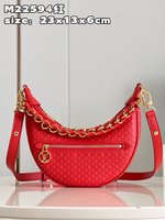 Louis Vuitton Handbags Crossbody & Shoulder Bags Red Cowhide Loop Underarm M22594