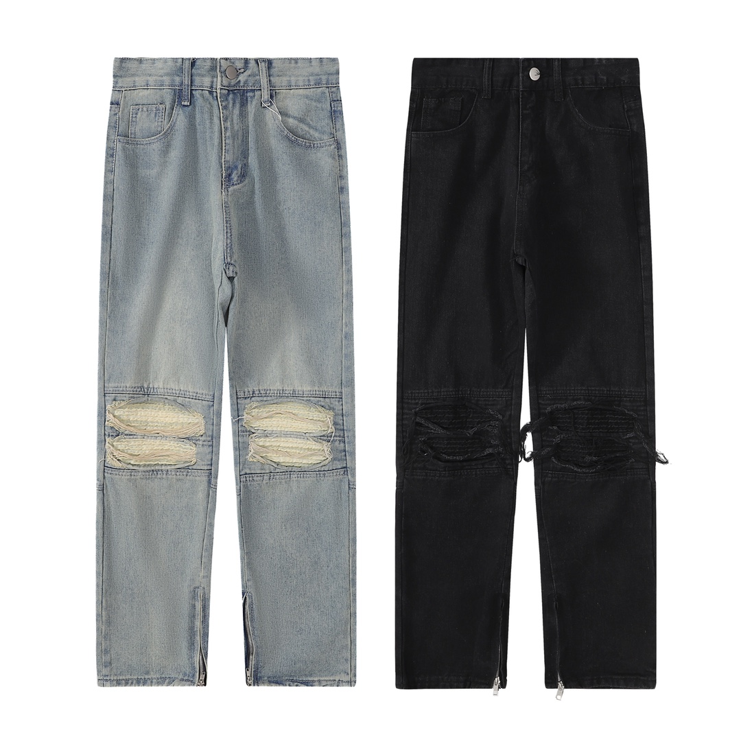 Yves Saint Laurent Clothing Jeans Black Blue White Unisex Denim Vintage