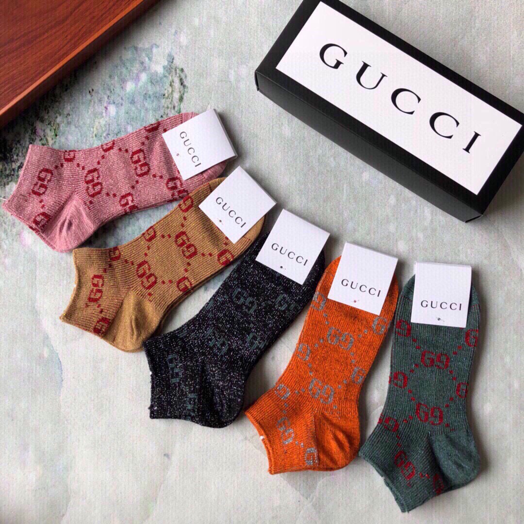 Gucci古奇️超级经典短款袜子️一