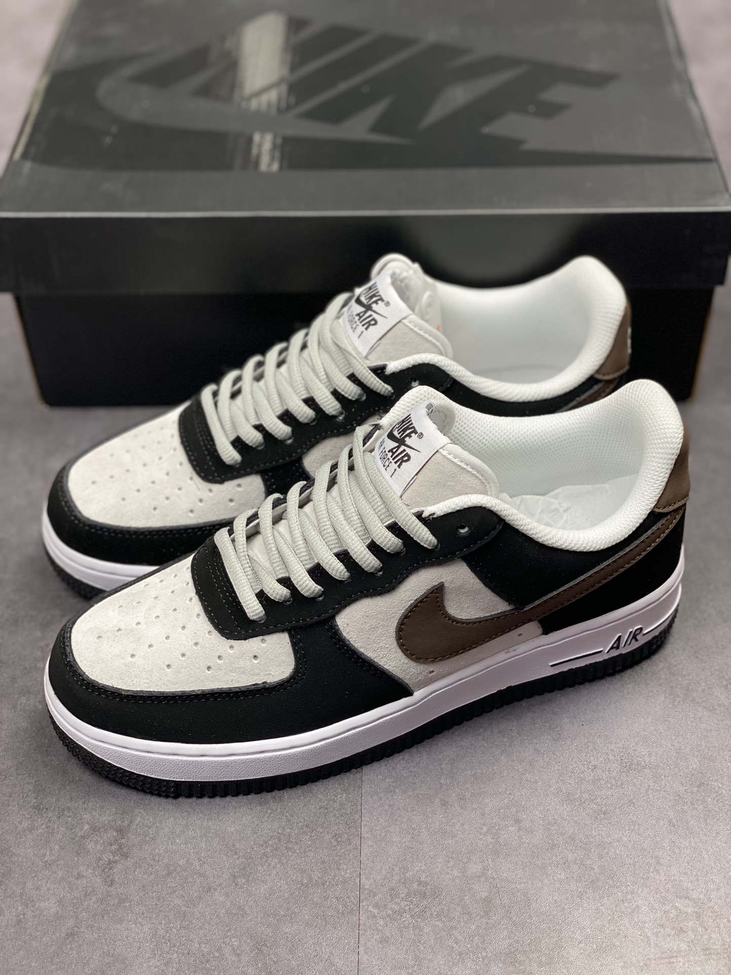 230 Nike Air Force 1 Low 07 灰黑棕麂皮 HH3612-633