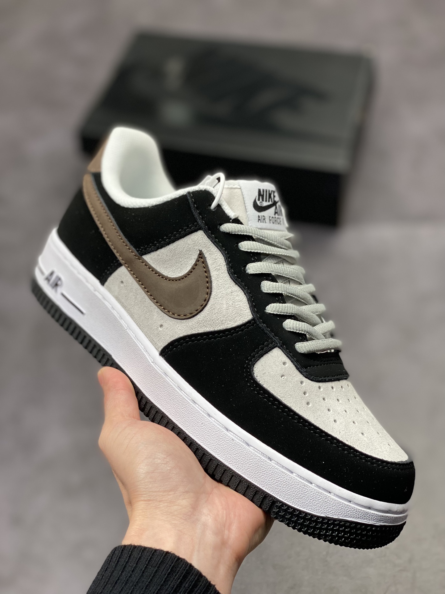 230 Nike Air Force 1 Low 07 灰黑棕麂皮 HH3612-633