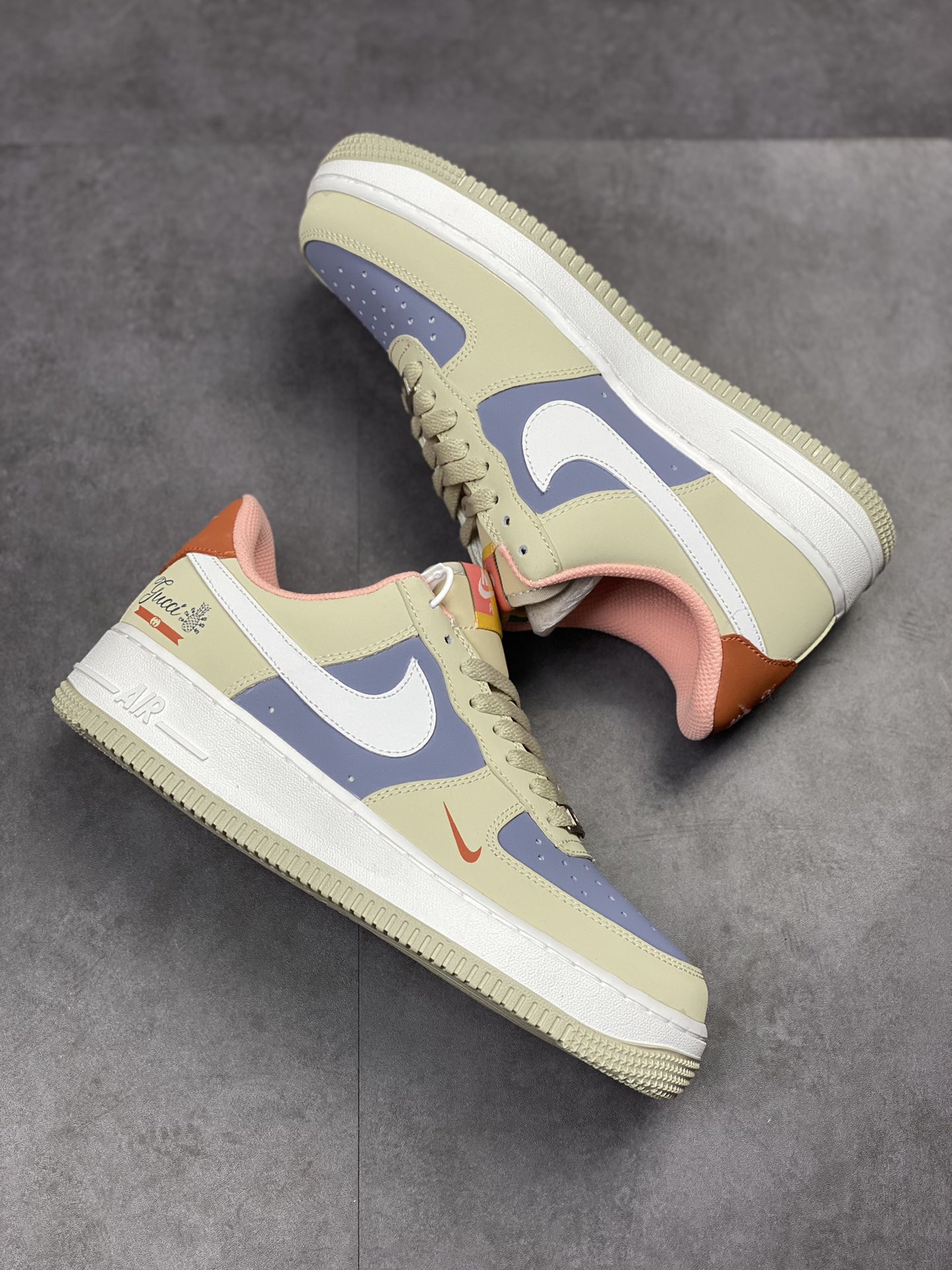 210 Nike Air Force 1 Low 07 米灰紫蓝拼接 315115-009