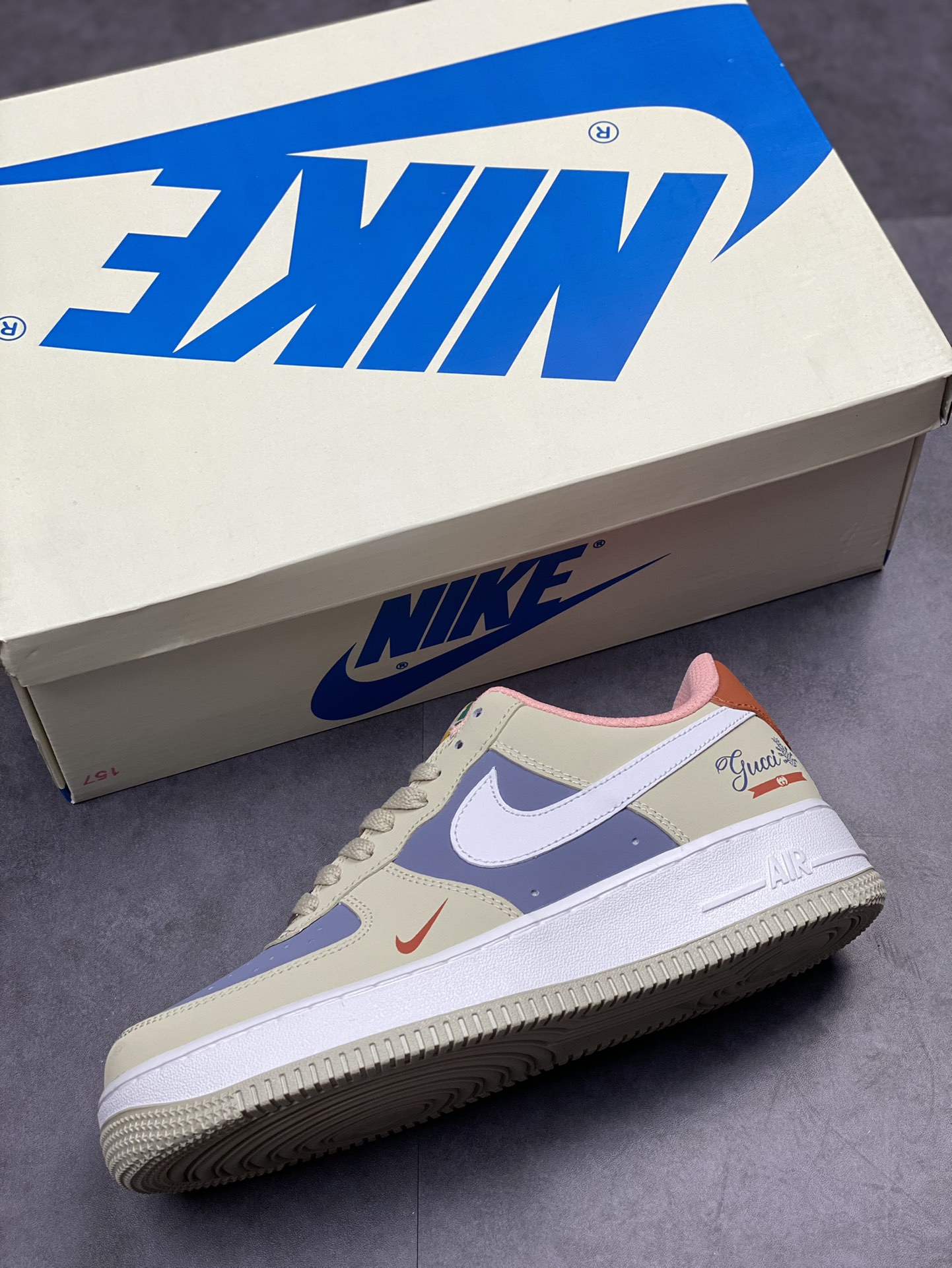 210 Nike Air Force 1 Low 07 米灰紫蓝拼接 315115-009