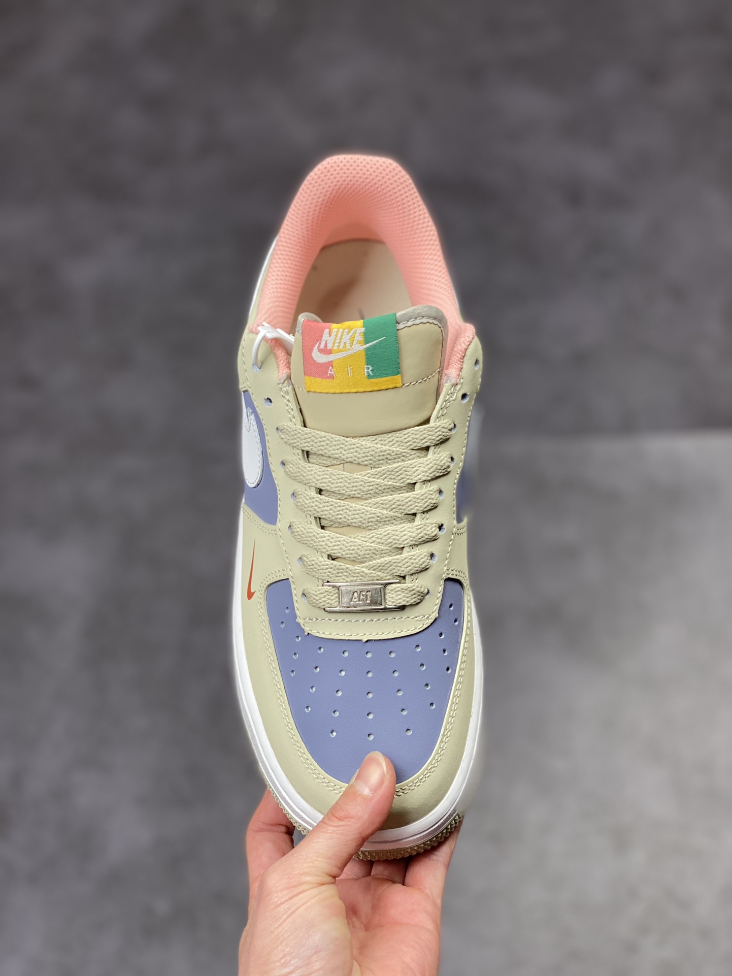 210 Nike Air Force 1 Low 07 米灰紫蓝拼接 315115-009