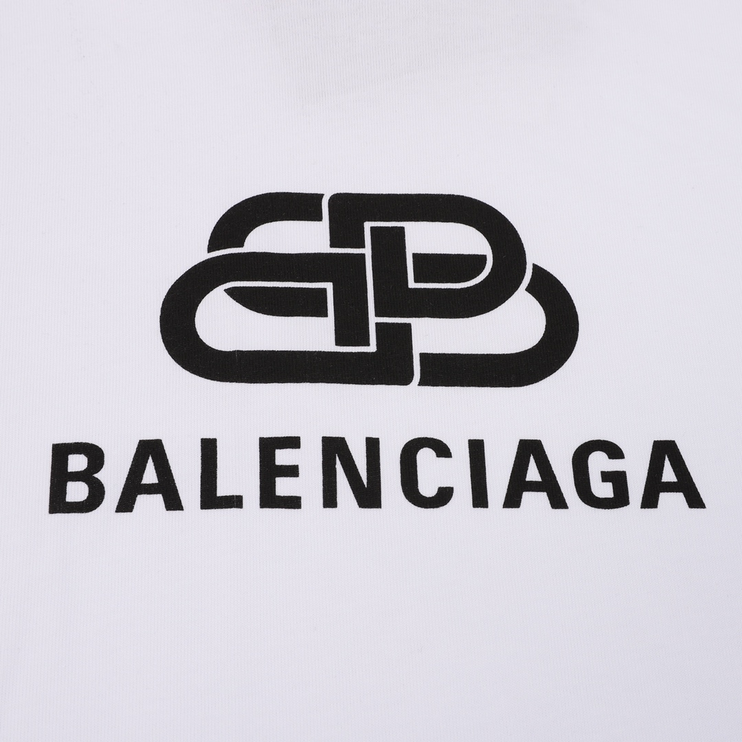 160 Balenciaga/巴黎世家 锁扣印花圆领T恤