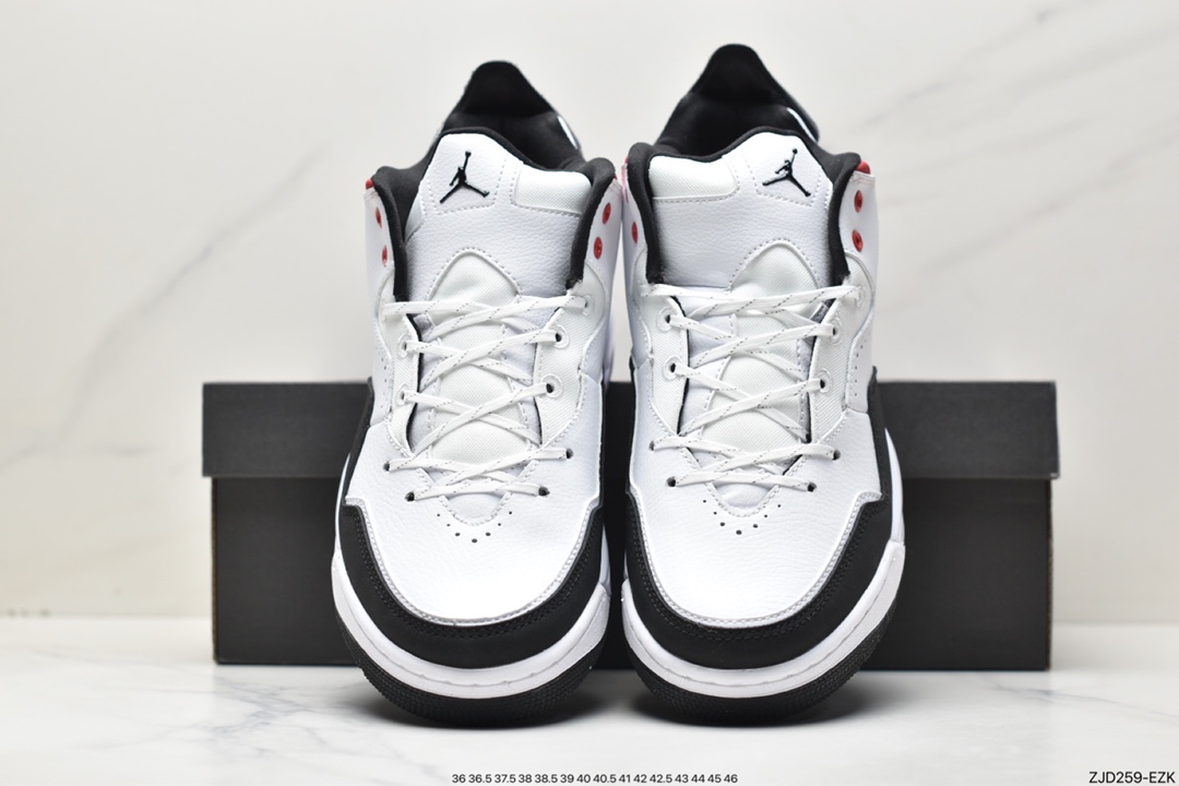 240 采用头层皮革及轻质牛巴皮革材质简约装扮Air Jordan Courtside 23 黑白红 DZ2791-101
