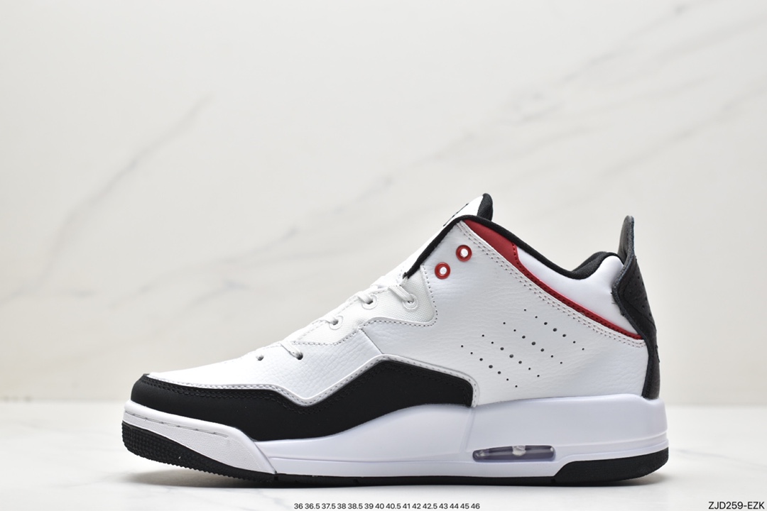 240 采用头层皮革及轻质牛巴皮革材质简约装扮Air Jordan Courtside 23 黑白红 DZ2791-101