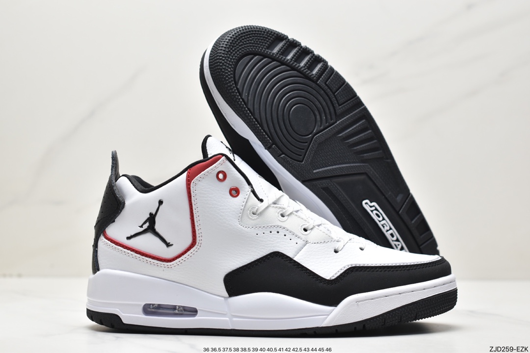 240 采用头层皮革及轻质牛巴皮革材质简约装扮Air Jordan Courtside 23 黑白红 DZ2791-101