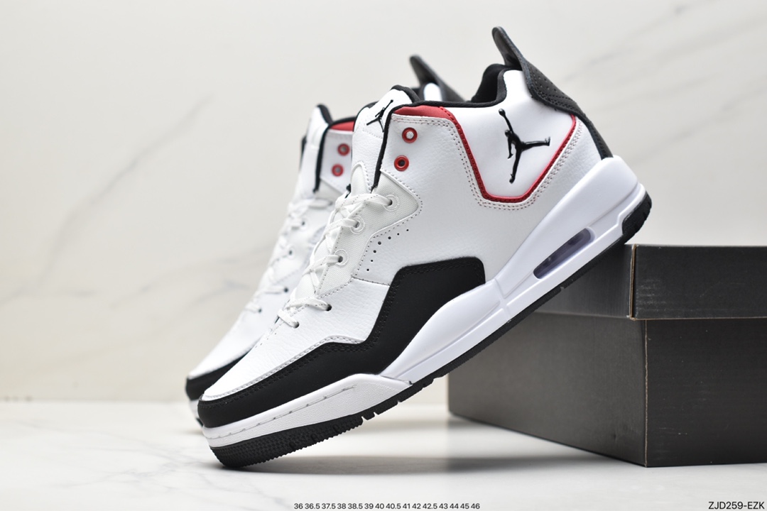 240 采用头层皮革及轻质牛巴皮革材质简约装扮Air Jordan Courtside 23 黑白红 DZ2791-101