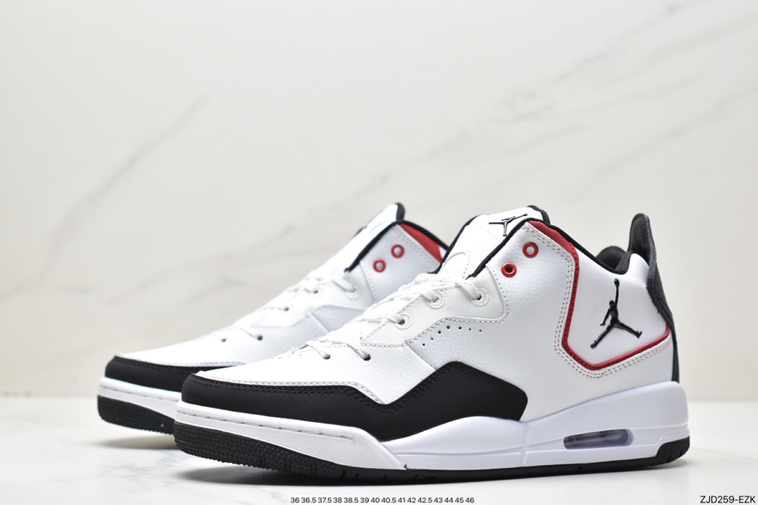 240 采用头层皮革及轻质牛巴皮革材质简约装扮Air Jordan Courtside 23 黑白红 DZ2791-101