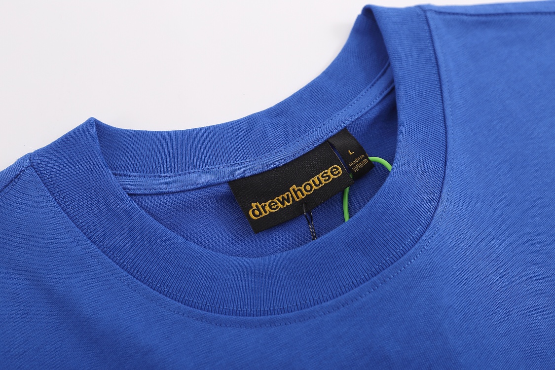 “Drew House Laughter Blue Cotton T-Shirt in Sizes S-XL, Code NCP D035#” - 图片 2