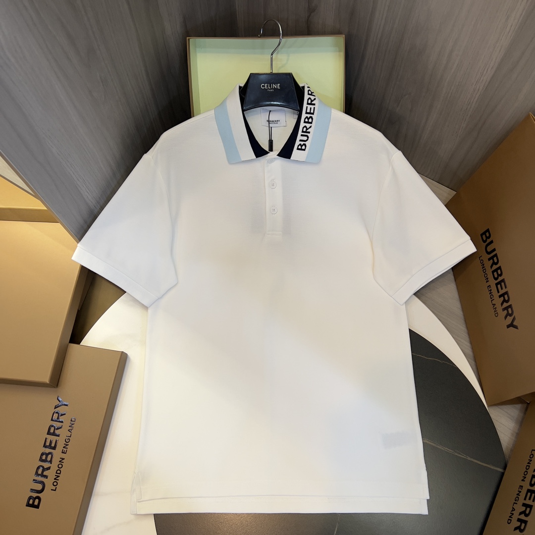 High Quality Replica Designer
 Burberry Clothing Polo T-Shirt Men Cotton Mesh Cloth Short Sleeve