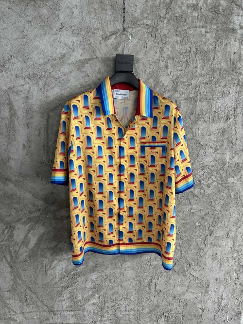Casablanca Arched Print Silk Short Sleeve Shirt - 2023SS Collection 1 Casablanca Arched Print Silk Short Sleeve Shirt - 2023SS Collection