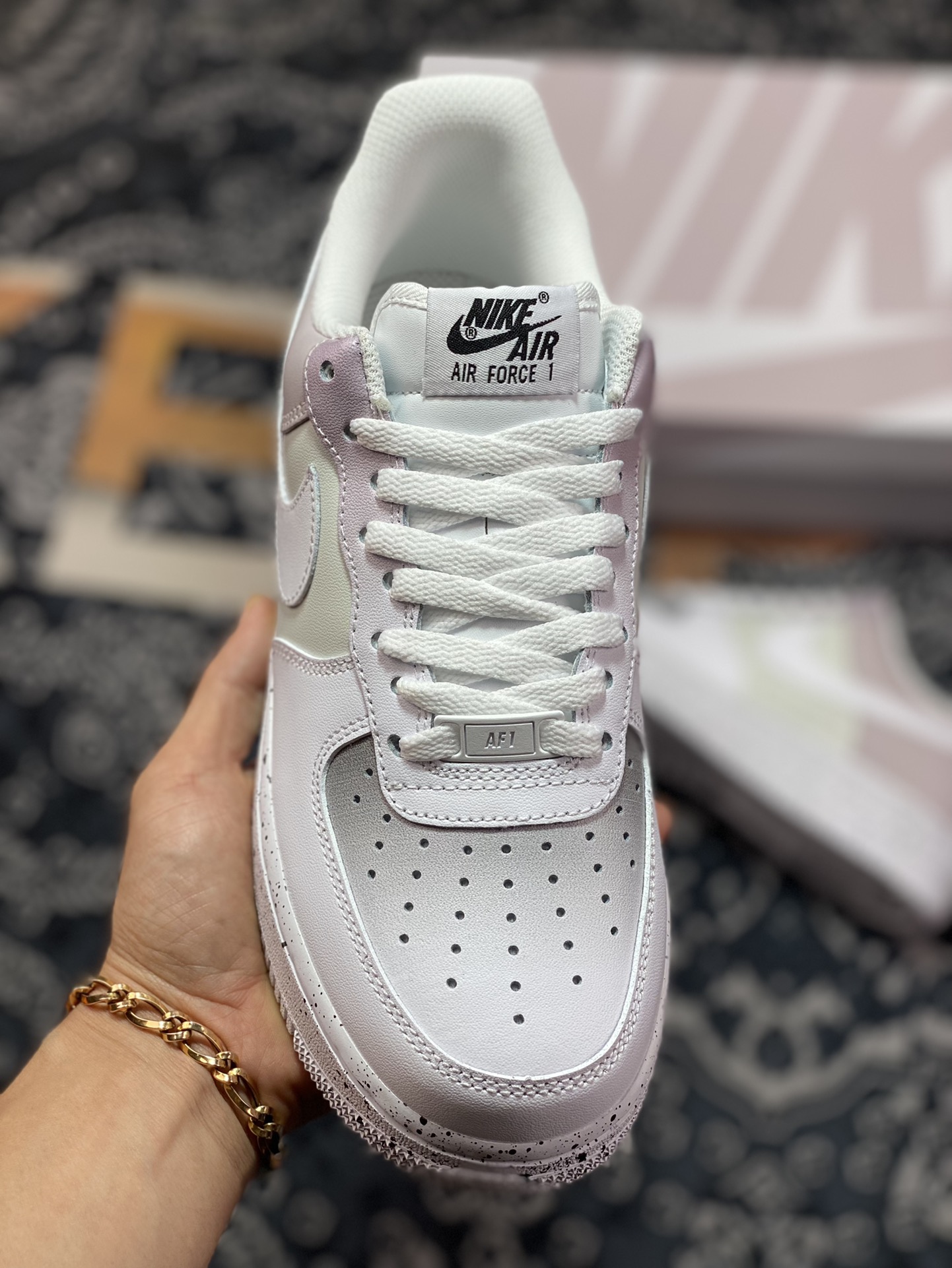 Nike Air Force 1 '07 Low”White/Pink/Grey”空军一号经典低帮“渐变白淡粉灰泼墨”MM6023-536