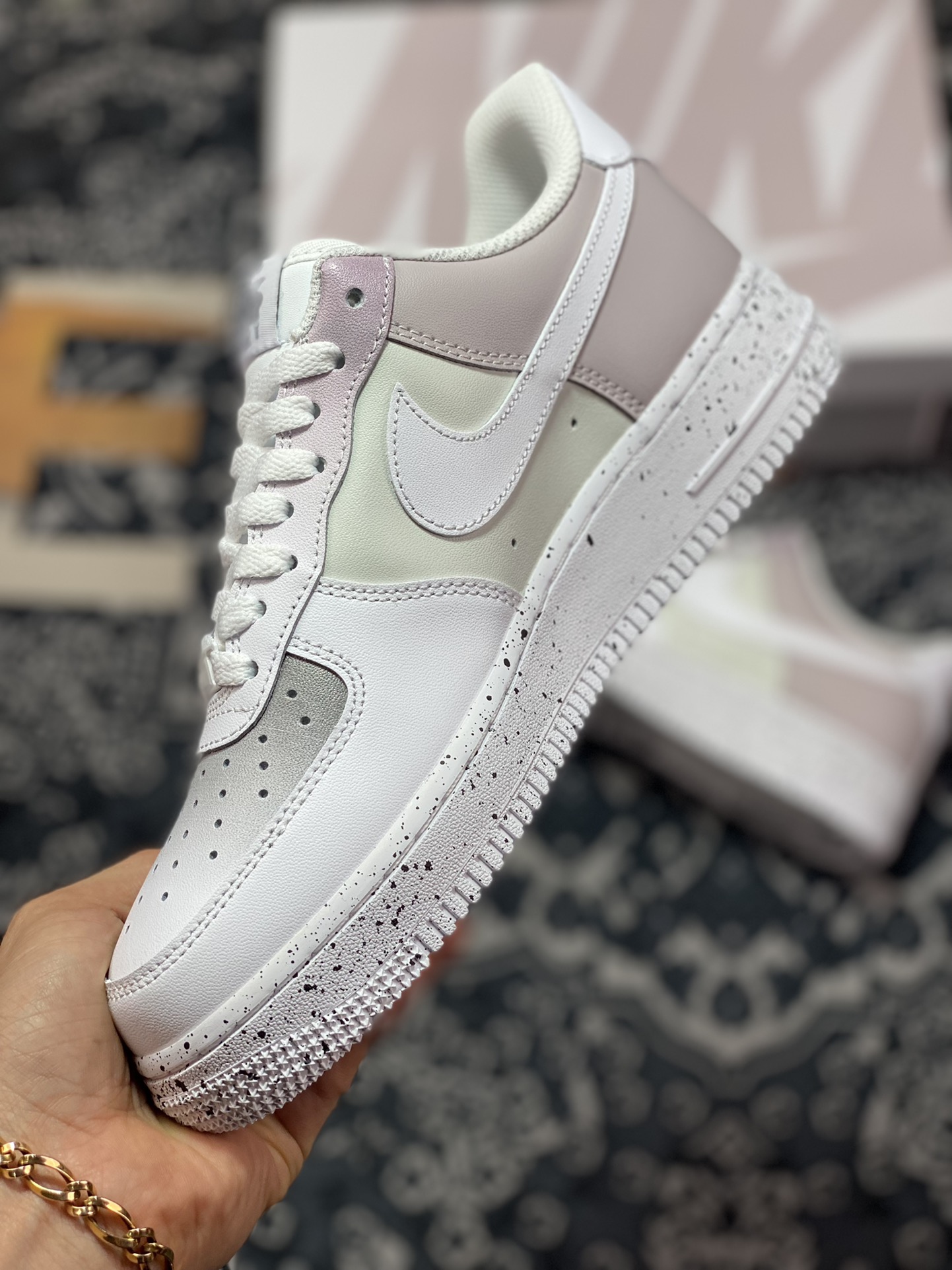 Nike Air Force 1 '07 Low”White/Pink/Grey”空军一号经典低帮“渐变白淡粉灰泼墨”MM6023-536