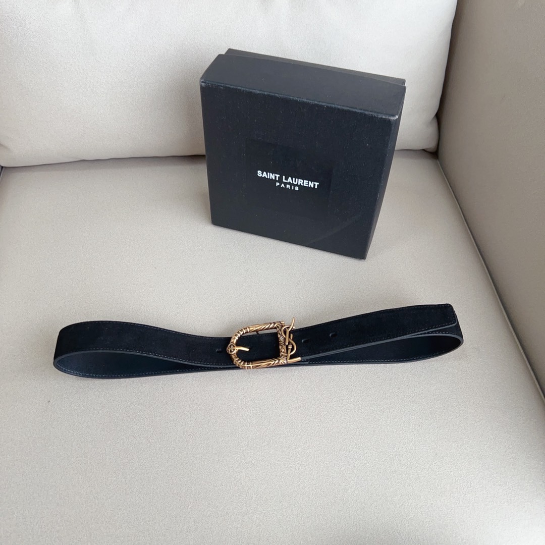 YSL Saint Laurent Paris Retro Copper Gold Metal Women’s Belt Summary - 图片 6