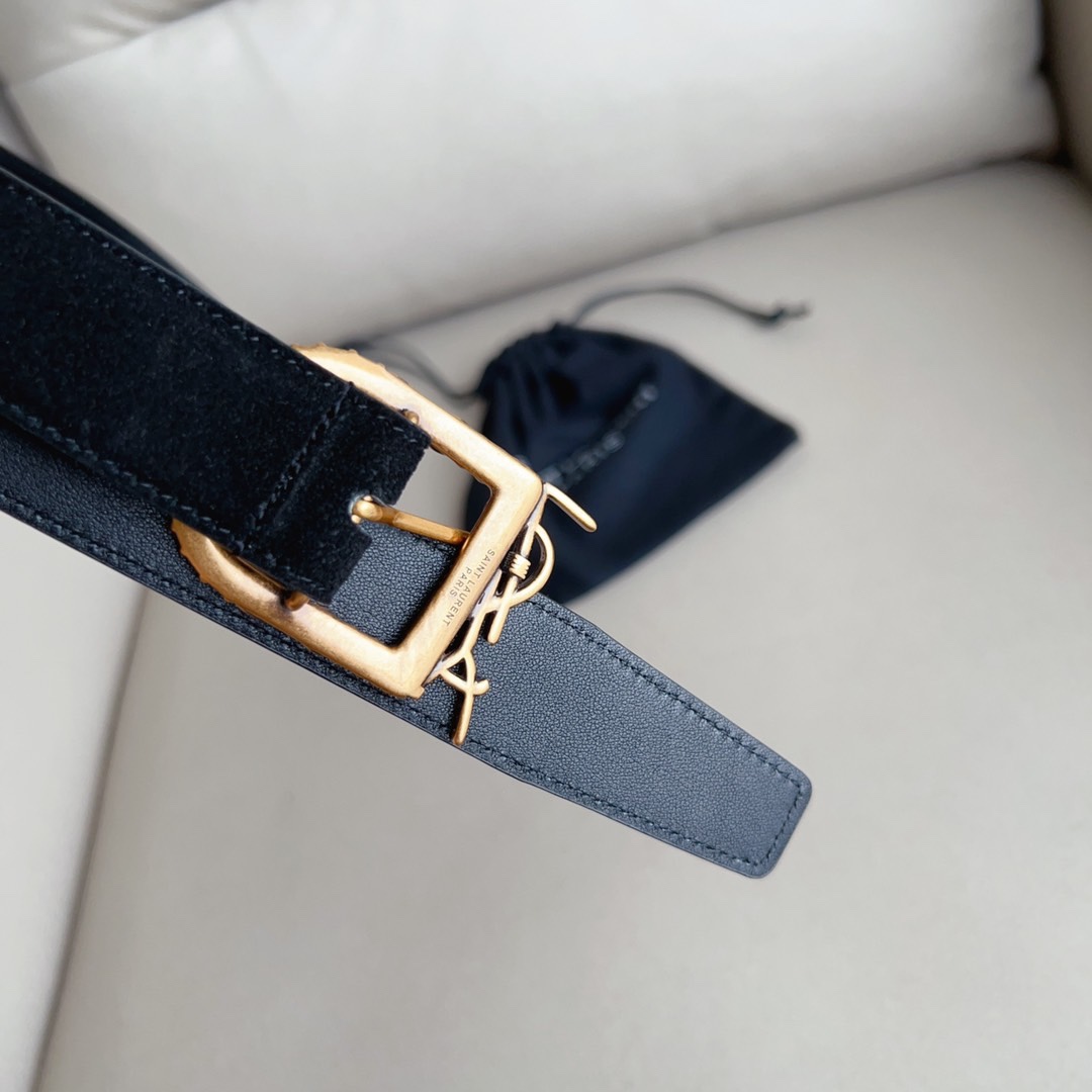 YSL Saint Laurent Paris Retro Copper Gold Metal Women’s Belt Summary - 图片 2