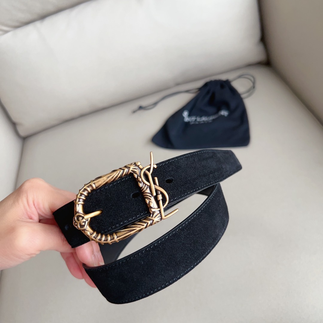 YSL Saint Laurent Paris Retro Copper Gold Metal Women’s Belt Summary