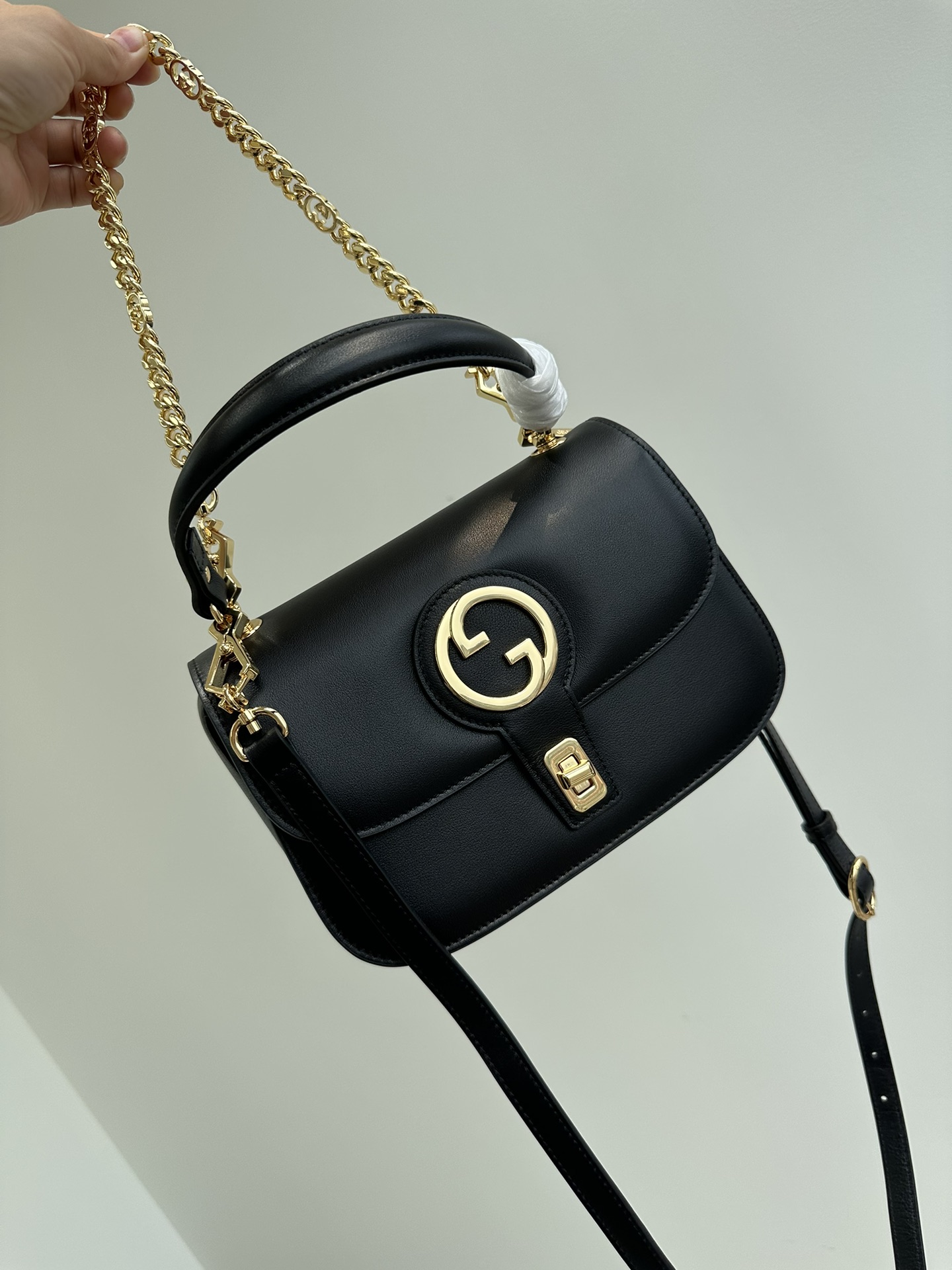Purely original Cucci Gucci 23sS02 women's Blondie series double G handbag, one-shoulder crossbody bag, retro elements and archive details comple