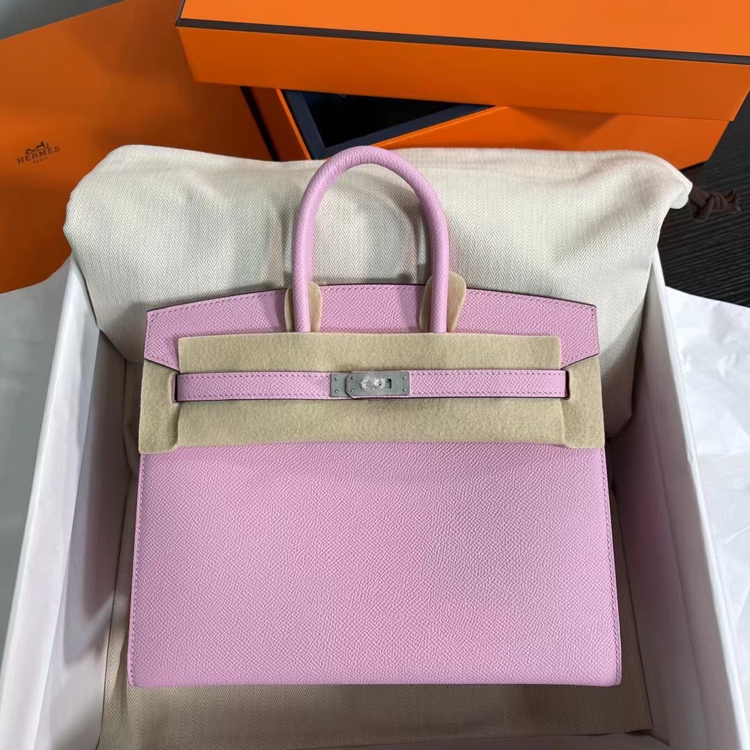 Hermes Birkin Bags Handbags Purple Silver Hardware Epsom