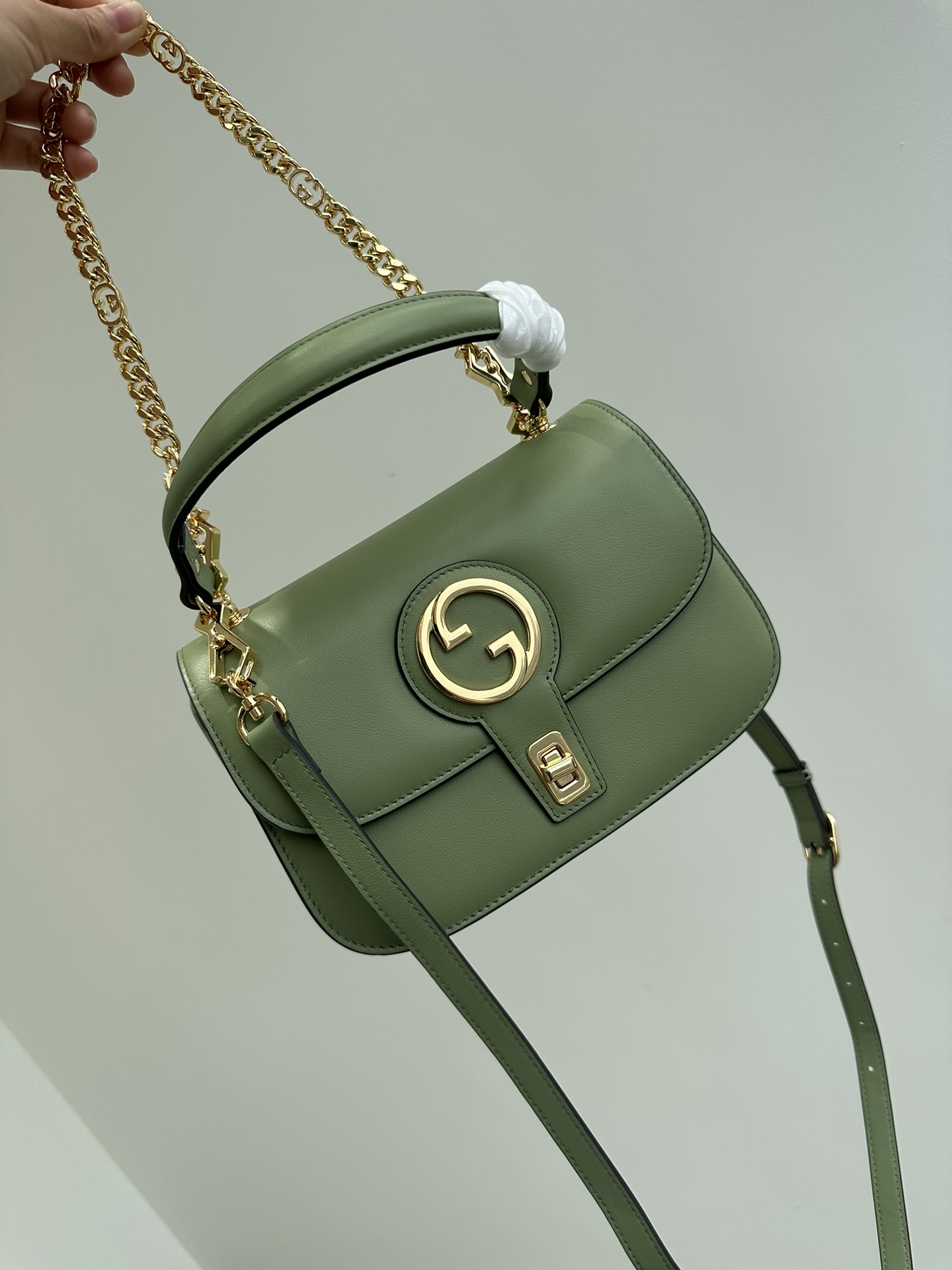Purely original Cucci Gucci 23sS02 women's Blondie series double G handbag, one-shoulder crossbody bag, retro elements and archive details comple