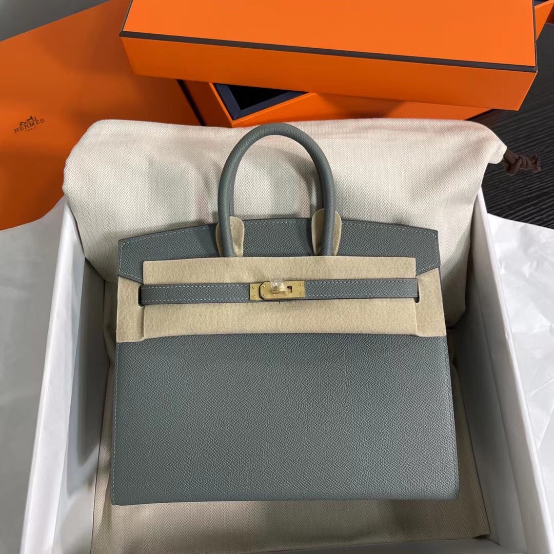 Hermes Birkin Bags Handbags Almond Green Apricot Color Gold Hardware Epsom