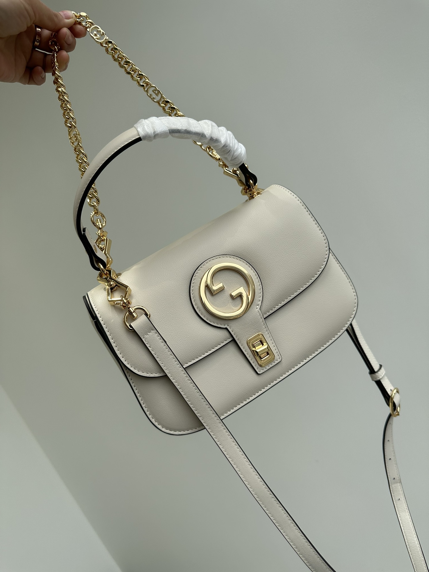 Purely original Cucci Gucci 23sS02 women's Blondie series double G handbag, one-shoulder crossbody bag, retro elements and archive details comple