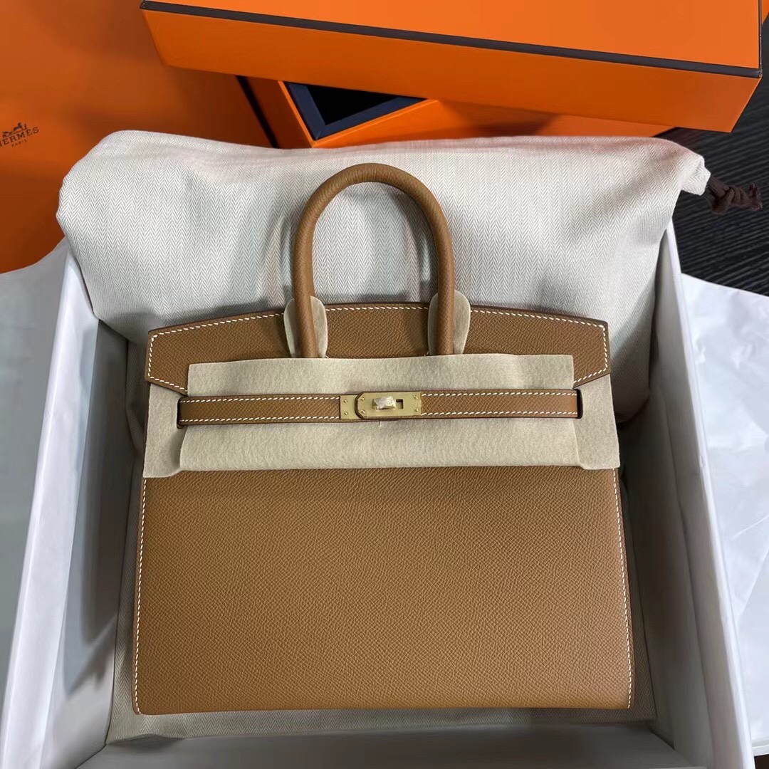 Hermes Birkin Bags Handbags Brown Coffee Color Gold Hardware Epsom