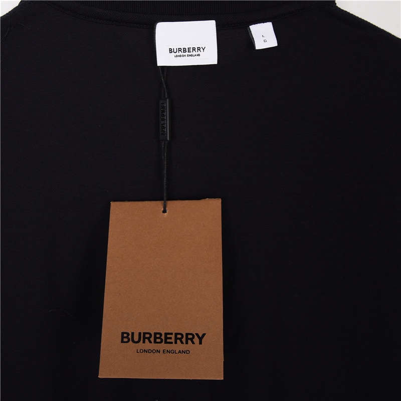 Burberry/巴宝莉 领口经典条纹元素Polo 短袖