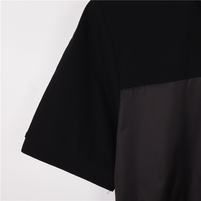 Prada/普拉达 24ss 三角标尼龙拼接Polo短袖