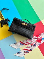 Hermes Kelly Handbags Crossbody & Shoulder Bags Black Mini