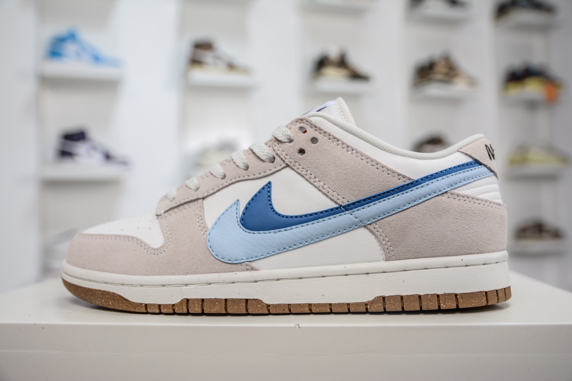 顶级福利原装Nike Dunk Low SE “85” 灰蓝双勾 DO9457-100