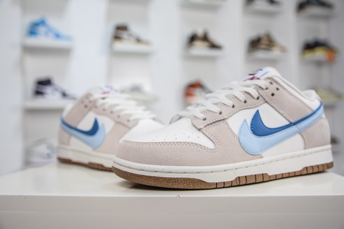 顶级福利原装Nike Dunk Low SE “85” 灰蓝双勾 DO9457-100