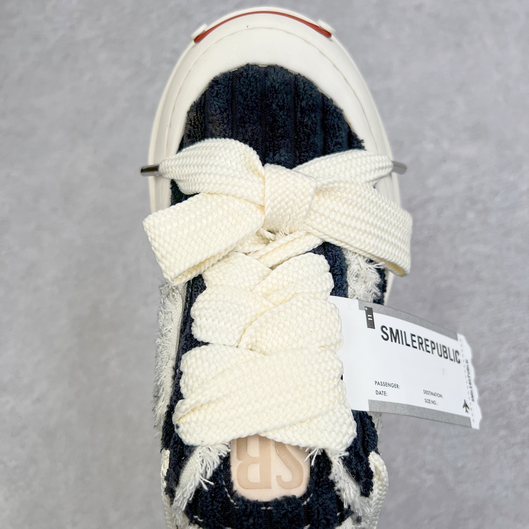 图片[4]-＃开春福利 SMILEREPUBLIC檀健次同款经典新款起司猫低帮开口笑厚底帆布鞋 新晋街头鞋履品牌SMILEREPUBLIC Canvas 系列 以 SMILE 为灵感来源 捕捉潮流 主打柔软的帆布设计 有裁切的羊毛流苏与独特编织技艺 超软水染牛皮内里 注塑成型鞋垫 4cm厘米外增高效果橡胶鞋底 尺码：35 36 37 38 39 40 41 42 43 44-选品中心