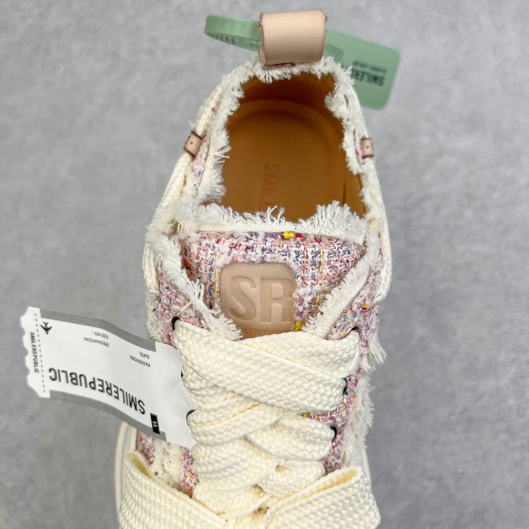 图片[5]-＃开春福利 SMILEREPUBLIC檀健次同款经典新款起司猫低帮开口笑厚底帆布鞋 新晋街头鞋履品牌SMILEREPUBLIC Canvas 系列 以 SMILE 为灵感来源 捕捉潮流 主打柔软的帆布设计 有裁切的羊毛流苏与独特编织技艺 超软水染牛皮内里 注塑成型鞋垫 4cm厘米外增高效果橡胶鞋底 尺码：35 36 37 38 39 40 41 42 43 44-选品中心