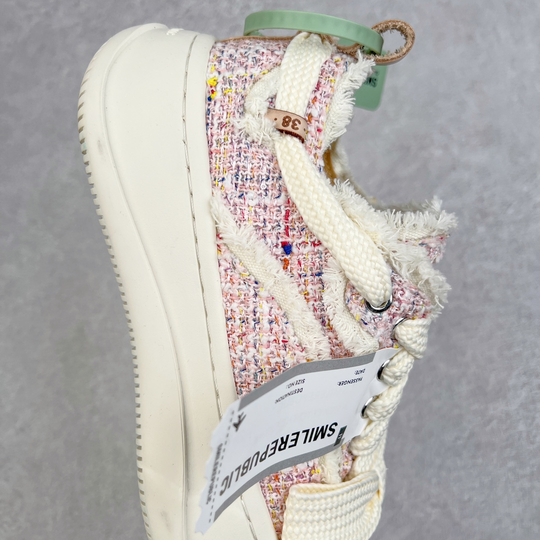 图片[6]-＃开春福利 SMILEREPUBLIC檀健次同款经典新款起司猫低帮开口笑厚底帆布鞋 新晋街头鞋履品牌SMILEREPUBLIC Canvas 系列 以 SMILE 为灵感来源 捕捉潮流 主打柔软的帆布设计 有裁切的羊毛流苏与独特编织技艺 超软水染牛皮内里 注塑成型鞋垫 4cm厘米外增高效果橡胶鞋底 尺码：35 36 37 38 39 40 41 42 43 44-选品中心