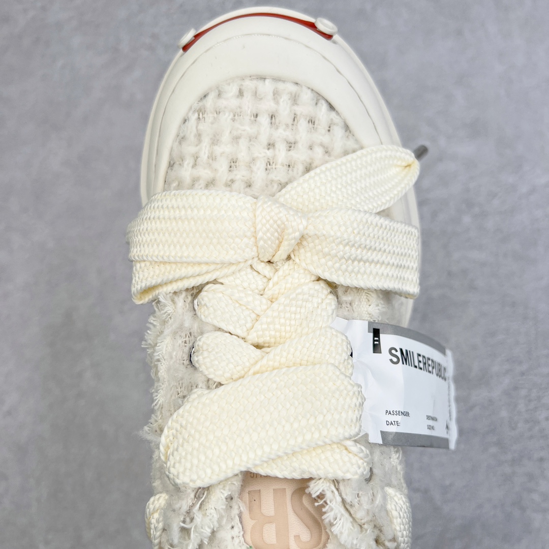 图片[4]-＃开春福利 SMILEREPUBLIC檀健次同款经典新款起司猫低帮开口笑厚底帆布鞋 新晋街头鞋履品牌SMILEREPUBLIC Canvas 系列 以 SMILE 为灵感来源 捕捉潮流 主打柔软的帆布设计 有裁切的羊毛流苏与独特编织技艺 超软水染牛皮内里 注塑成型鞋垫 4cm厘米外增高效果橡胶鞋底 尺码：35 36 37 38 39 40 41 42 43 44-选品中心