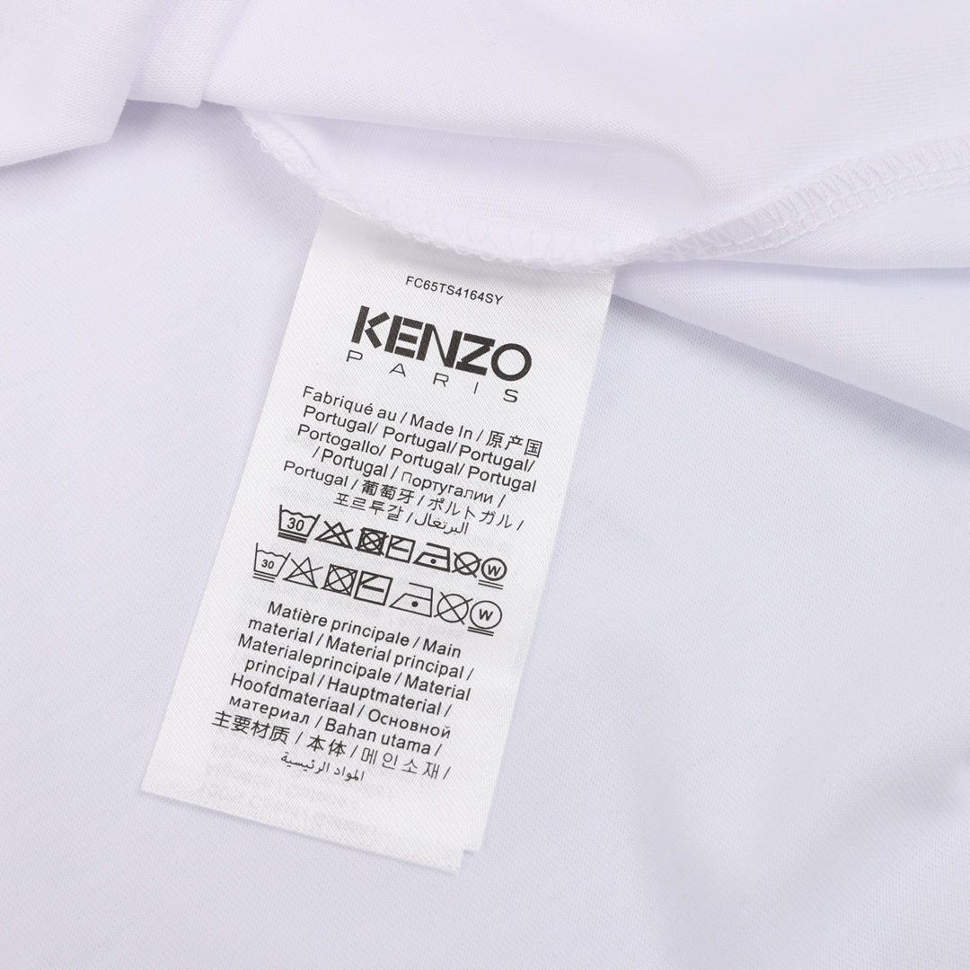 160 KENZO/高田贤三 海棠花胸口印花圆领T恤