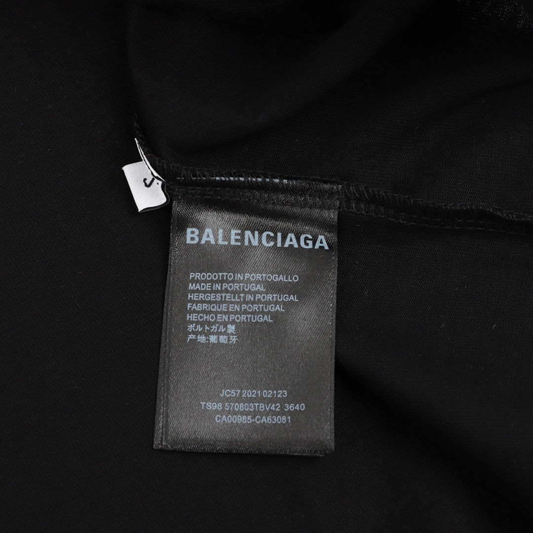 180 Balenciaga/巴黎世家 可乐胶带印花圆领短袖
