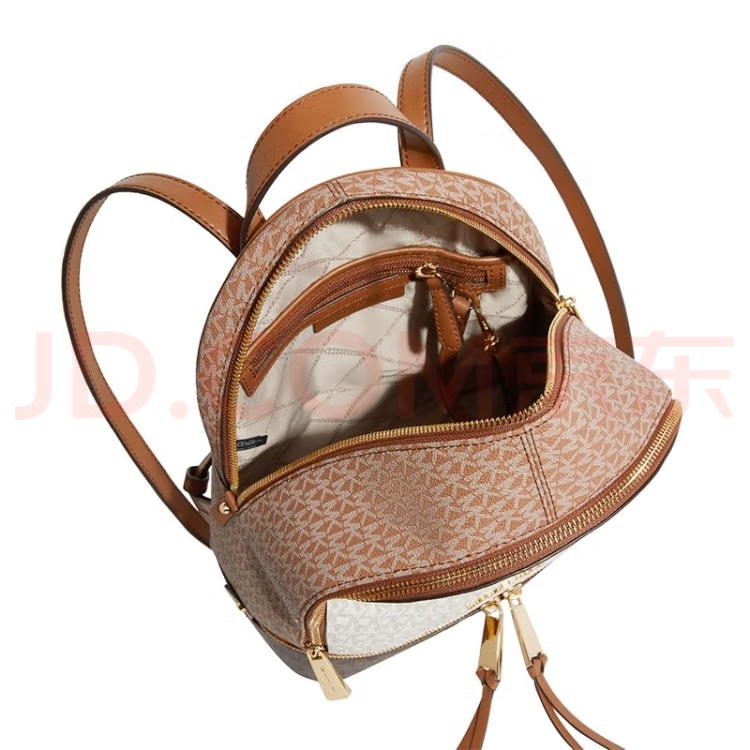 Michael Kors Mk纯原货小字母双肩包拼接女包 RHEA ZIP字母双肩包书包旅行包中号背包