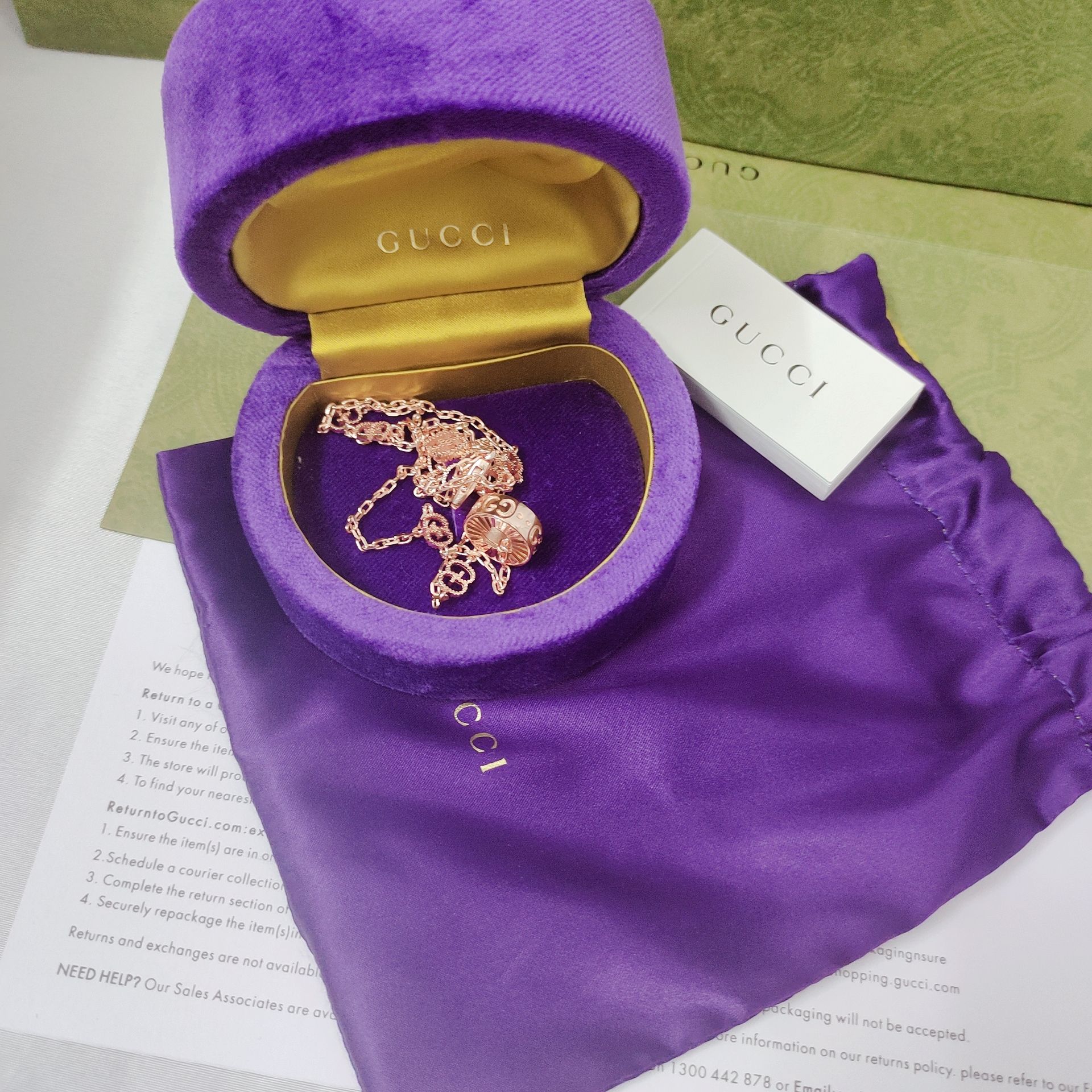 Gucci アイコンシリーズ 全新デザインのローズゴールドネックレス