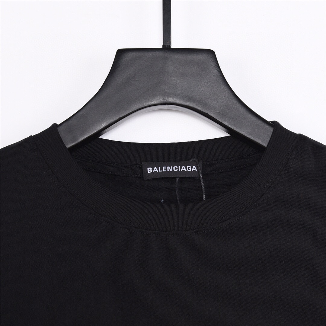 上新170 Balenciaga巴黎世家双B新款熔化字母短袖