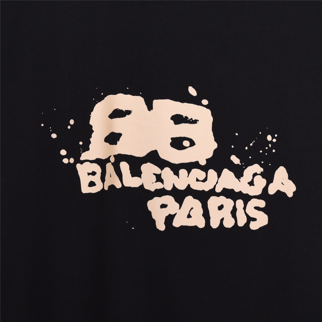 上新170 Balenciaga巴黎世家双B新款熔化字母短袖