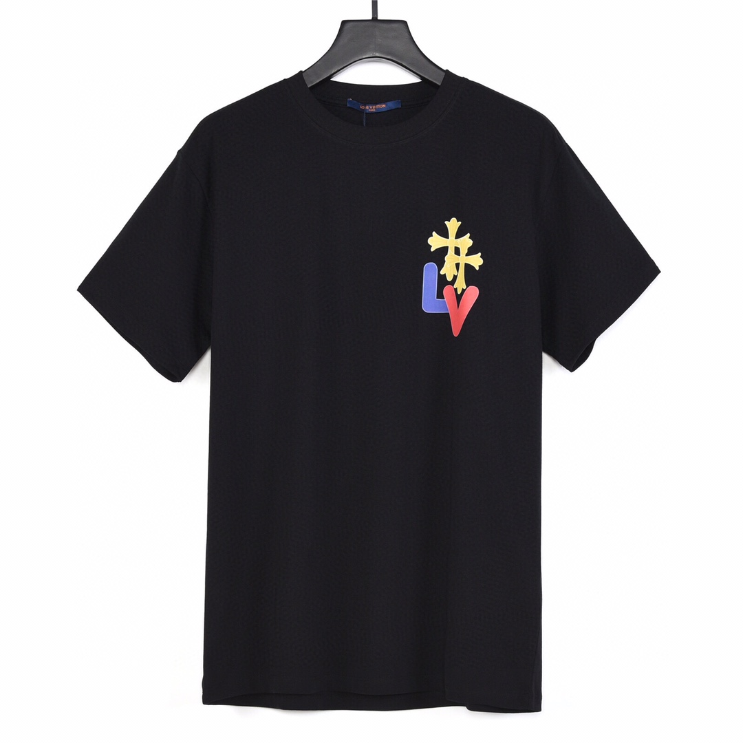 上新170 Louis Vuitton/路易威登LvChrome Hearts克罗心CH联名梵文字母印花短袖