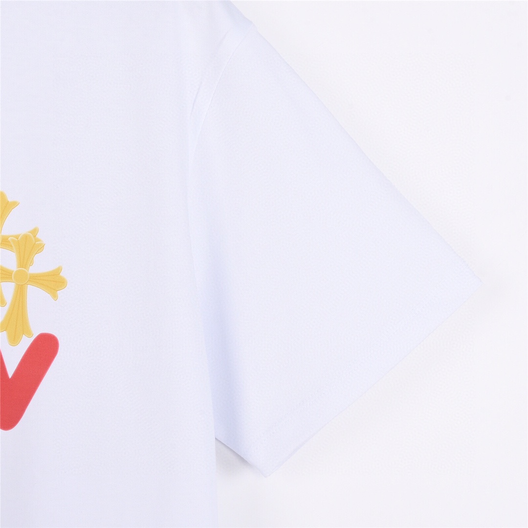 上新170 Louis Vuitton/路易威登LvChrome Hearts克罗心CH联名梵文字母印花短袖