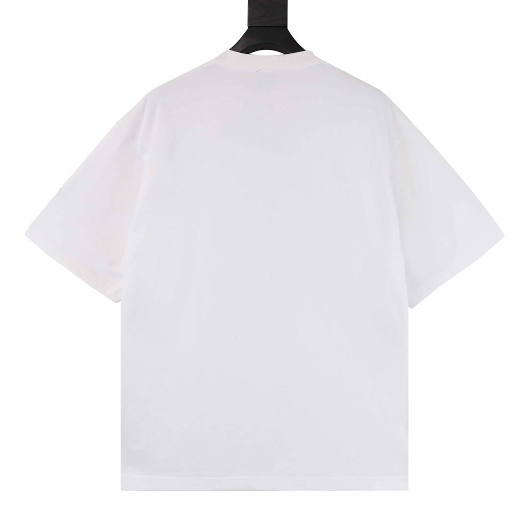 170 Balenciaga/巴黎世家 泼墨锁扣印花圆领T恤