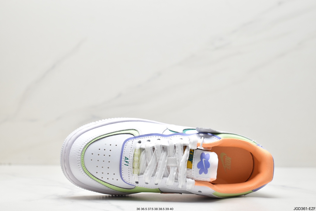 180 Nike Air Force 1 Shadow 新配色轻量增高低帮百搭板鞋”拼接马卡龙” Dx3718-100