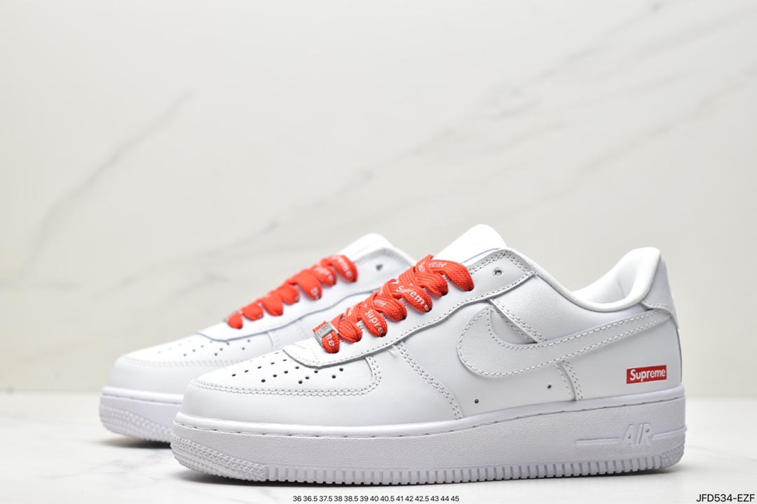 170 Supreme x 【Nike】 Air Force 1 Low'07”White”空军一号“联名白红LOGO”CU9225-100